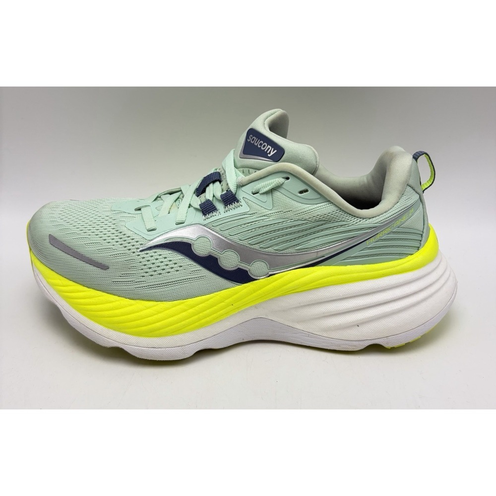 Saucony Hurricane 24 Running Shoes Womens 8 Pwr Run Jade Citron Sneaker